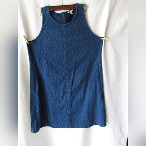 Eileen Fisher XL extra large casual shift blue dress